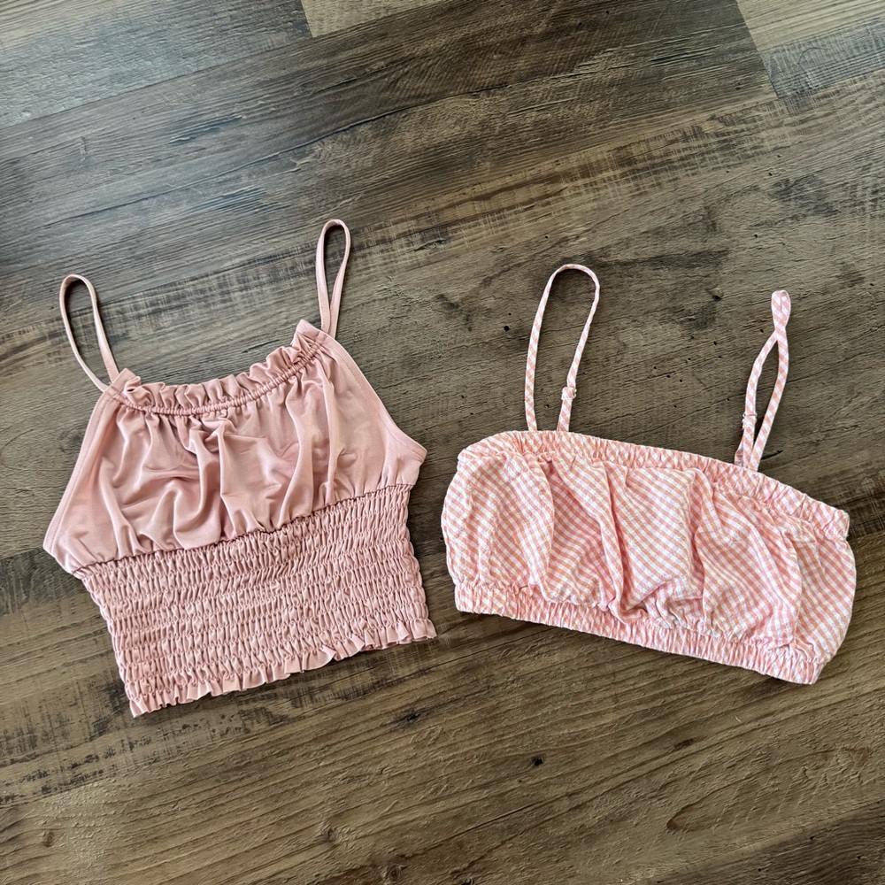 Crop Tank Top XS Bundle Blush Pink Sexy Going Out Urban Outfitters Cotton On